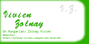 vivien zolnay business card